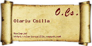 Olariu Csilla névjegykártya